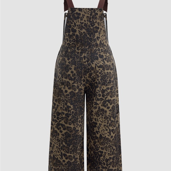 Viral leopard print overalls, size 2X (20). - Picture 4 of 7